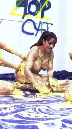 Must-share moment from &quot;Throwing cream at each other as the lesbian threesome needs to start somehow&quot;