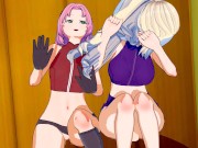 Naruto - Sakura Haruno X Ino Yamanaka Threesome 3D Hentai