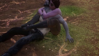 Zombie girl jerking off legs to her zombie boyfriend | cums on boots [3d hentai uncensored]