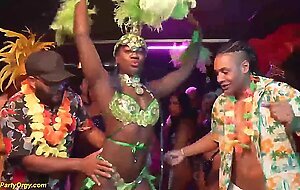 wild carnaval DP fuck orgy