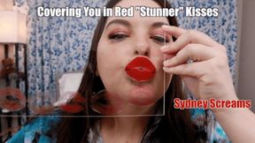 Covering You in Red "Stunner" Kisses - A lipstick fetish scene featuring: lip fetish, kissing, POV, sensual domination, and femdom POV - 720 WMV