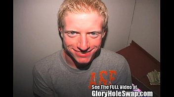 Aaron Blonde BoyToy Blows Gloryhole Strangers