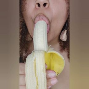 Eating a banana with light SPH