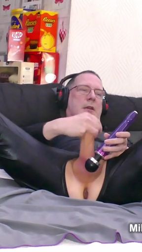 Big cock DILF Mike Essex masturbating my uncut cock   Clip 1