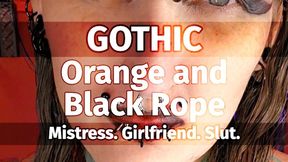 GOTHIC. Orange and Black Rope.