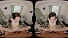 FORBVR - Your Small Tits Stepsister Teases You to Show Your Cock For Hot Sex POV