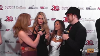 PornhubTV Madison Ivy Teal Conrad Red Carpet at 2013 AVN Awards