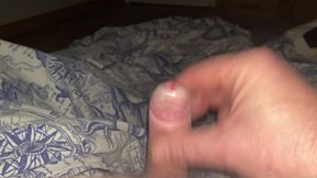 handjob and cumshot while watching porn