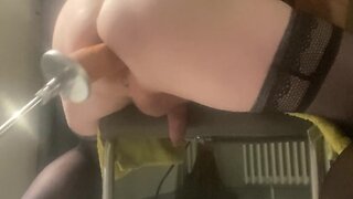 Anal toys toyed: fuck machine