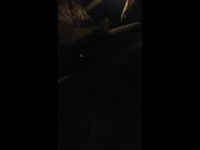 Jerked off and cumming at speed in a car