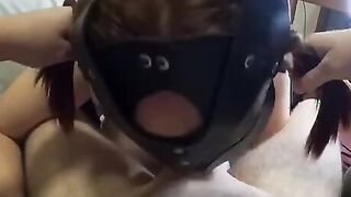 pov Filthy Bimbo Gags on Daddies Dick