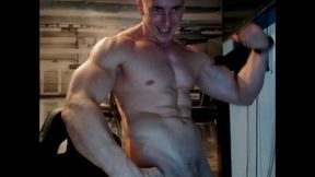 Hot Muscle Man Jerks Off and Shows Off Biceps