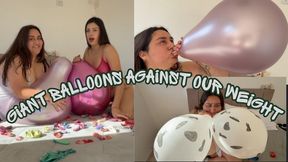 Giant balloons with tamy until the very last pop