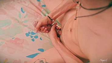 Hot Skinny Twink Magic C Filling a Condom With Thick Cum And Swallowing His Own Load