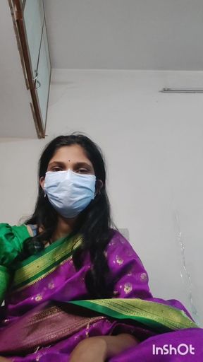 Desi Bhabhi Shivani Horny in Pink Sari.