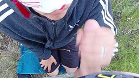 Outdoor cuck big cock vs femboy!
