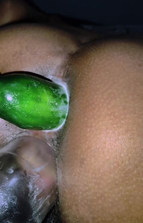 Pooja Put His Hand in His Wife's Pussy and Inserted Cucumber Hot