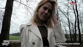My Dirty Hobby - Beautiful amateur blonde babe having sex in a public place
