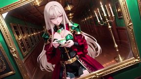 Blonde Queen Vs Silver Princess! a Magical Standoff in a Lavish Bedroom