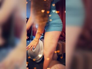 Humorous Beauty Smokin' Cigarettes and Teasing In Her Minidress
