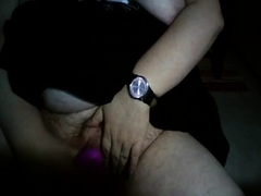 Hairy BBW playing on webcam