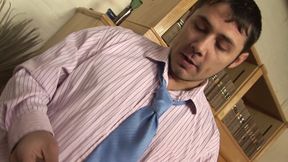 Naughty slut gives head to this handsome dude an then gets facial