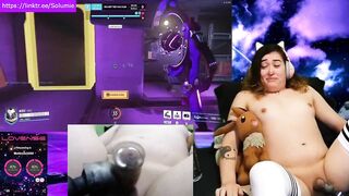 Alt Tgirl Slutty Gamer Doll in Thigh Highs Tries to Survive in Overwatch While Buzzed by Viewers
