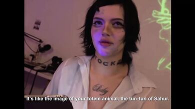 Emo psychologist rides reverse cowgirl deep throats a sloppy fat cock