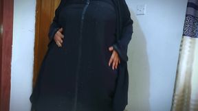 Religious Hot Stepmom Twerk Her Big Thick Fat Pig Ass & Hanging Boobs - Beautiful Arab Abaya & Hijab