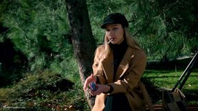 Outdoors Smoking with Beaty Russian Girl 2