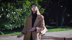 Outdoors Smoking with Beaty Russian Girl 2