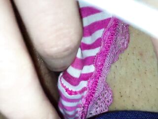 Secretly Masturbating soaked pussy visiting my parents