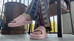 Slipper Dangling Human Ashtray POV 🦶🏻🚬
