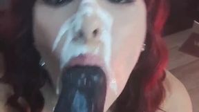 machine and cum in face