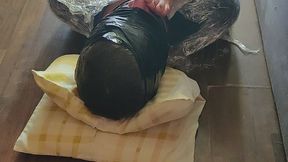 Wrapped up foot smothering and licking (Front view) Part 1