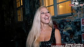 german skinny blonde teen at public pick up date on street