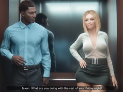 Blonde Secretary Wife Trapped in an Elevator with BBC co-worker (3D Sexgame)