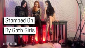 Stomped On By Goth Girls | Trio Trampling