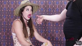 Kendra Heart bound beauty getting mouth screwed