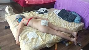 I come to my wife's body. Amateur couple crazy sex in the bedroom