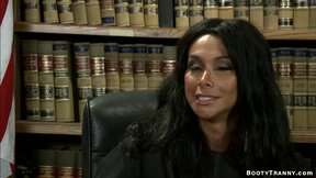 Latina shemale judge fucks offender