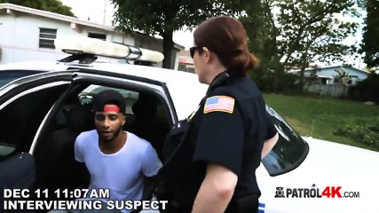 Cell phone thief is chased and taken to milf cops private spot for a lesson