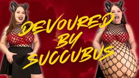 Devoured by Succubus - Creature From Hell, Sydney Screams, Appears in Your Bedroom and Swallows You Whole, Making Her Belly Expand as You Slowly Digest - Same Size Vore, Erotic Horror, Demon FemDom POV - HD 1080 WMV