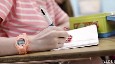 All-girl private school is a perfect place for learning new things about lesbian sex