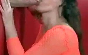 katja  kassin  peeks  through  the  hole