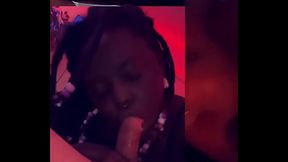 Ebony cumslut throatfuck