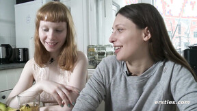 ”Ersties - Hot Talia Spoils Ginger Beautiful Babe Bonnie With Muff Licks & Ice”