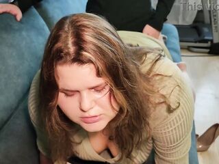 Cute Chubby 18 old Stepdaughter's soaked red panties stained with cum after a hard screw