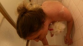 soapy stepmom needs help in the shower