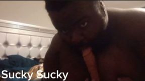 Compilation of Me Sucking Dildo between my Boobs after I Smacked  my Ass in Bed